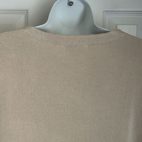 Melanie Lyne Cream Sleeveless Open Face Knit Cardigan Size M - Picture 7 of 11